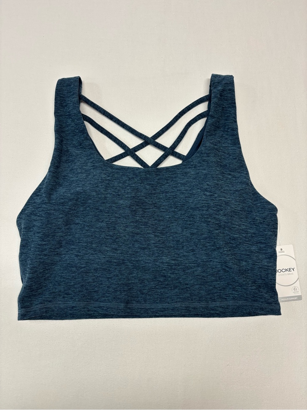 Jockey Blue Strappy Crisscross Back Sports Bra w/moisture wicking 170 active